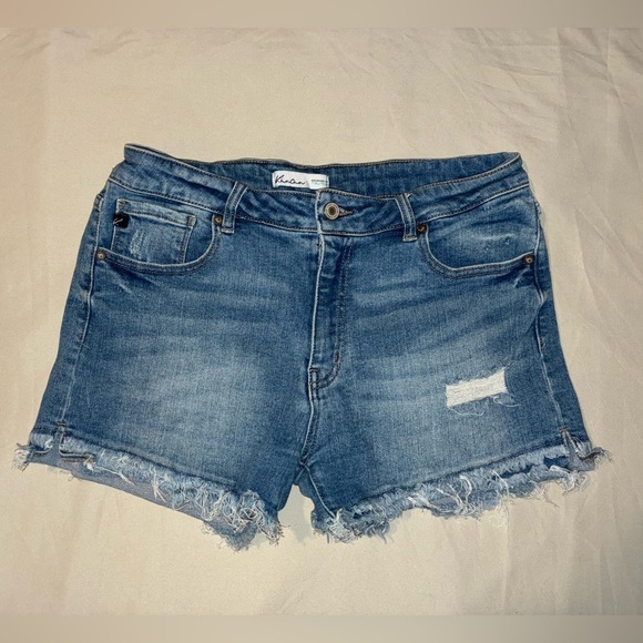 KanCan Pants - KanCan Distressed Blue Jean Shorts